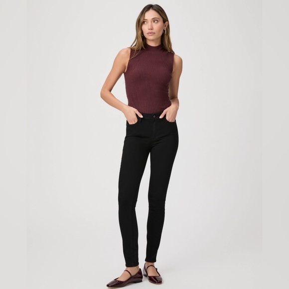 PAIGE Revolve Hoxton Skinny Jeans in Boss Black NWT - Picture 1 of 13